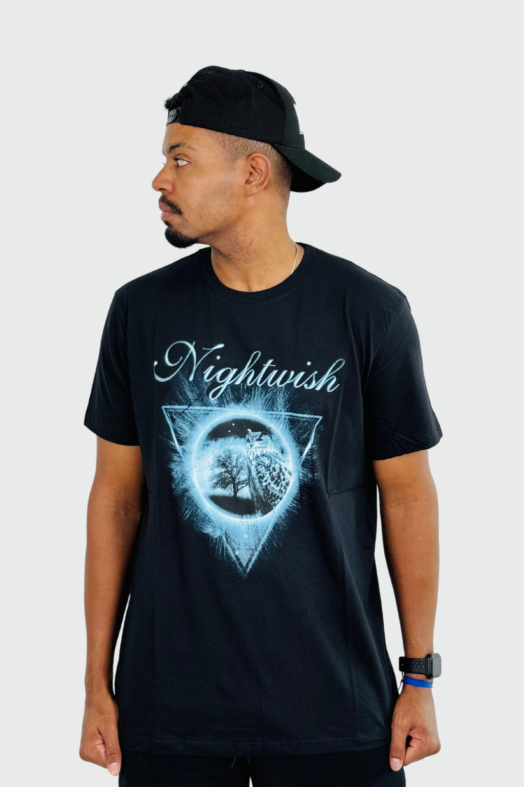 Camiseta Manga Curta Nightwish Owl LA Tour 2022