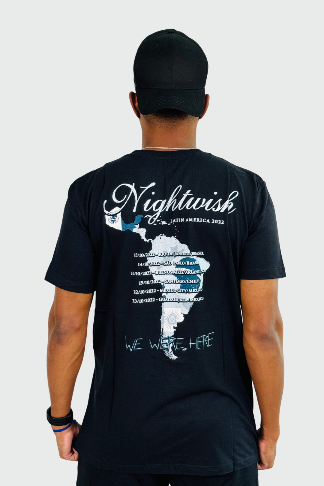 Camiseta Manga Curta Nightwish Owl LA Tour 2022