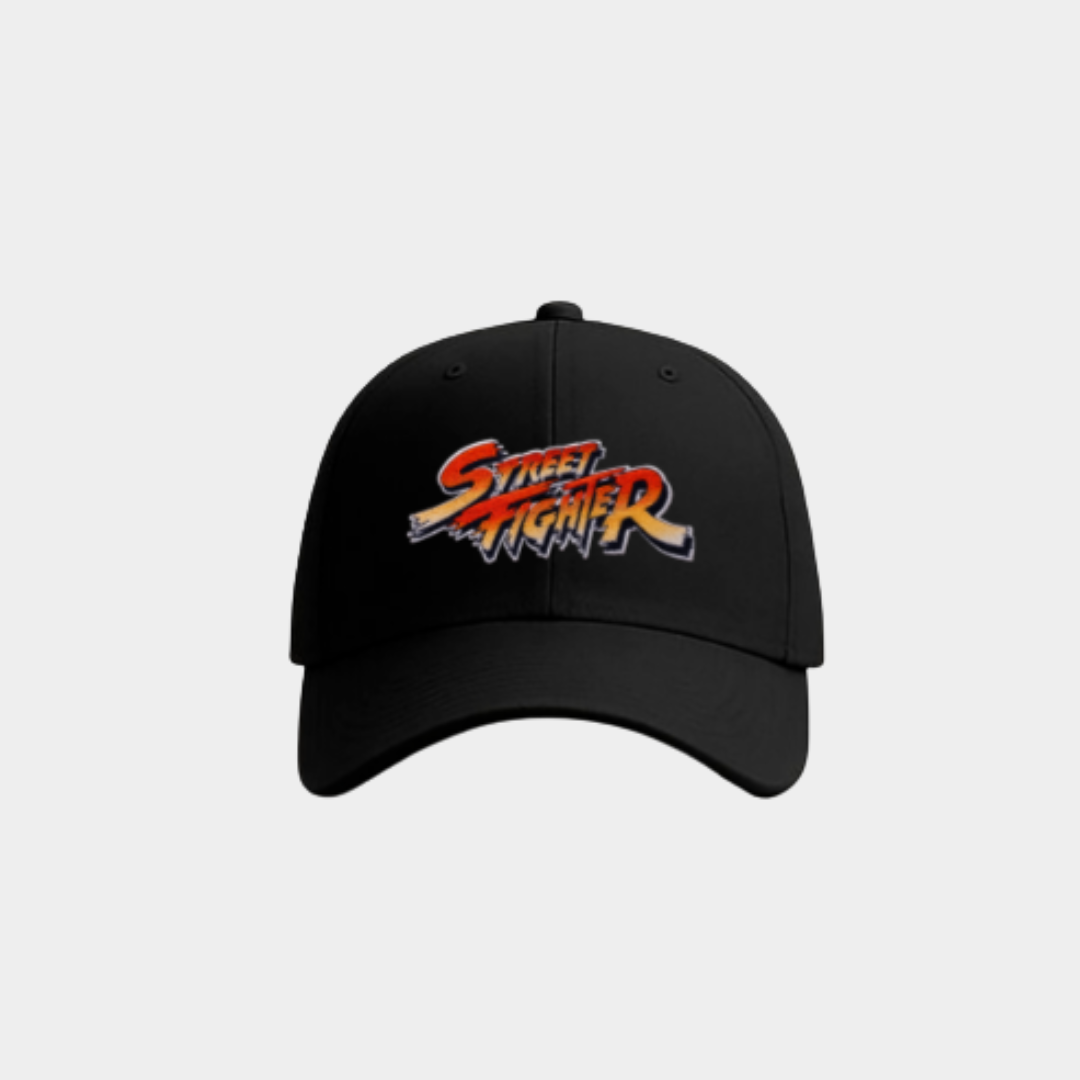 Boné Street Fighter Preto Aba Curva
