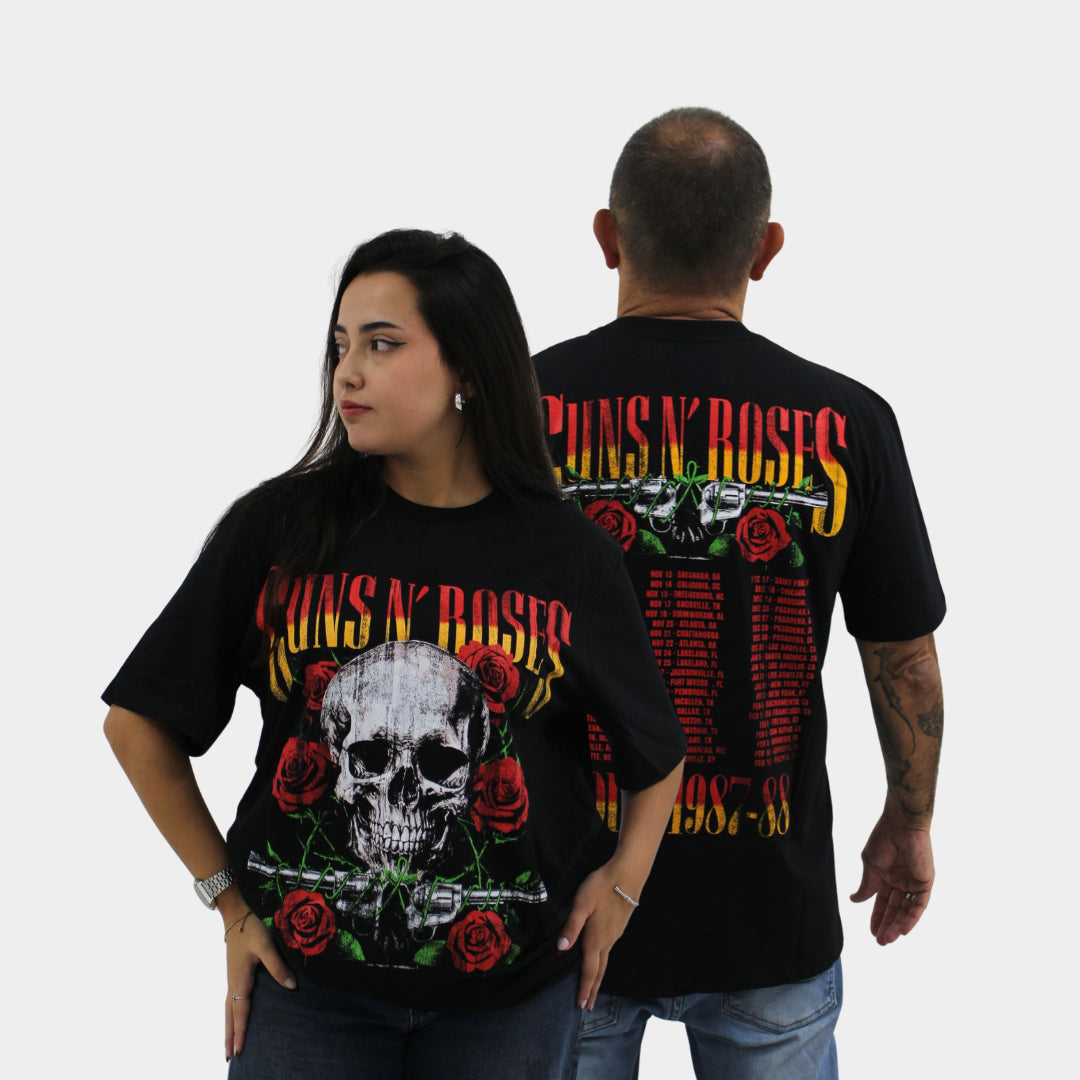 Camiseta Guns N' Roses Tour 1987/1988 | Consulado do Rock