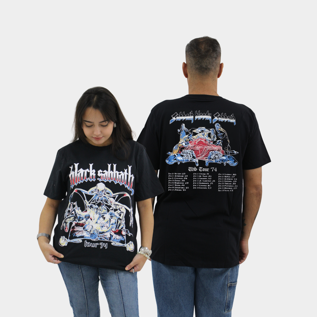 Camiseta Black Sabbath US Tour 74 Oficial | Consulado do Rock