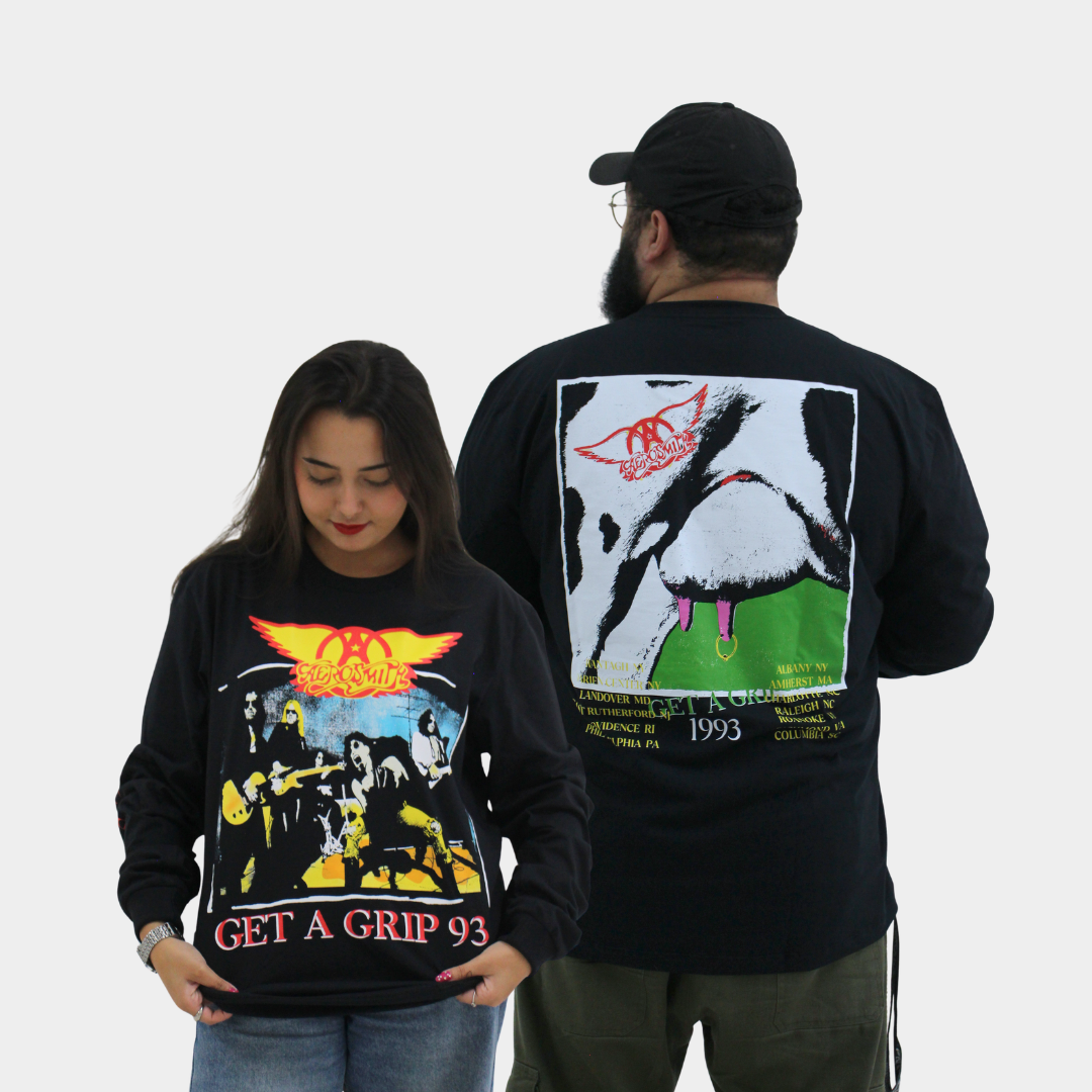 Camiseta Manga Longa Aerosmith Get a Grip Preta