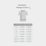 Tabela de medidas camisetas manga curta consulado do rock